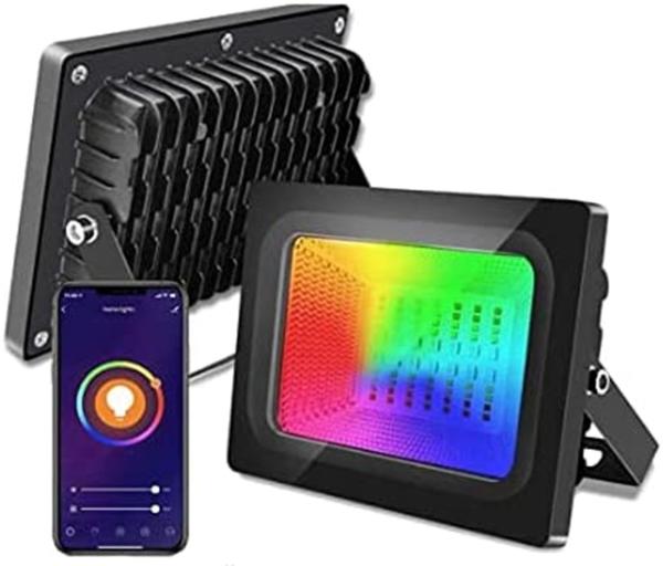 Smart Floodlights Outdoor Waterproof LED Landscape Lighting Security Lamp for