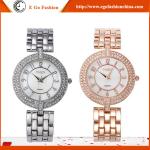 YQ10 Luxury Rose Gold Watch Silver Color Watches Girls Woman Stainless Steel