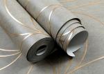 Good Lightfastness Modern Removable Wallpaper Gray Gold with Natural Plant