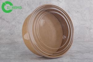 Wholesale Take Away Disposable Round Kraft Paper Soup Bowl 500ml To Go Container With Clear Lid from china suppliers