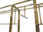 Gold Retail Store Metal Display Fixture Cloth Shop Display Stands Racks Steel