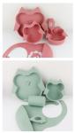 Full Silicone Straw Cover In 3D Design Lightweight Silicone Baby tableware set