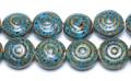 Wholesale Jewelry Making Supplies Blue Ceramic Clay Puffy Coin Beads from china suppliers