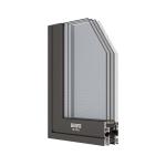 70S Heat Insulation Coefficient Tempered Glass Aluminium Casement Windows for