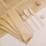 BBQ Biodegradable Disposable Tableware Eco Friendly Birch Wooden Eating Utensils