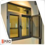 Hurricane Impact Soundproof Aluminum Casement Windows , Custom Made Double