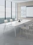 Modern White Conference Table for Office Training and Negotiation in Shopping