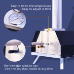 Steel Stainless Steel Tabletop Wood Pellet Pizza Oven for Convenient Baking