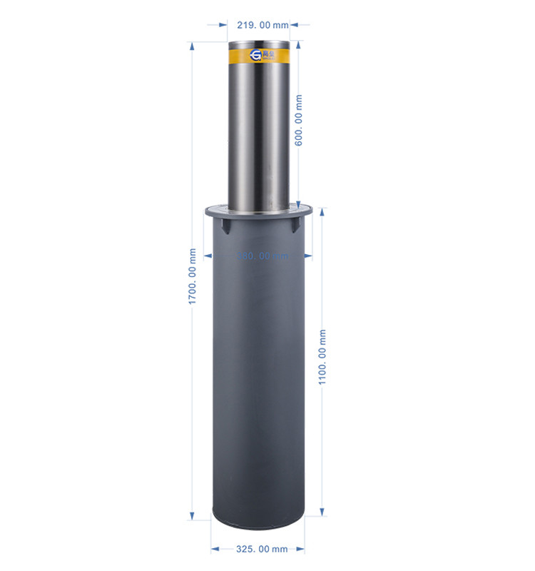 LED Warning Electric Driveway Bollards IP68 Sidewalk Bollard Ascending 3s