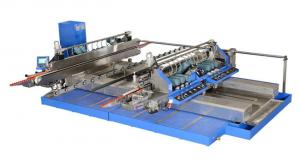 Professional Blue Glass Straight Line , Double Edger Machine High Speed,Double Glass Edger,Straight Line Glass Edger