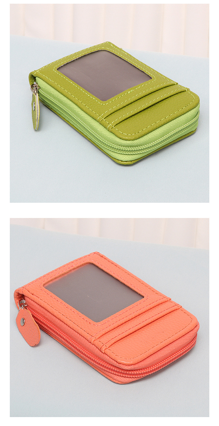 12 Slots Rfid Anti-Theft Wallet Popular Zippered Credit Card Bag for Low MOQ Mix Models
