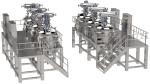 Temperature Controlled Vacuum Emulsifying Mixer Machine Customized