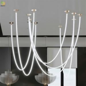 China Home/Hotel Metals Art Baking Paint White  Line Decoration LED Ceiling Light on sale
