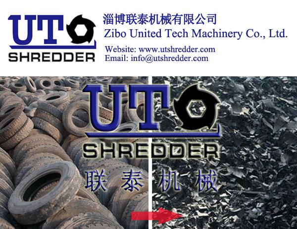 high efficiency rubber shredding machine/tyre shredder / waste rubber tire