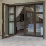 Patio Aluminum Frame Hinged Screen Door Tempered Glass