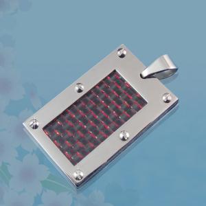 Wholesale 316L Stainless Steel Rectangle Square Shaped Necklace Pendant LPS0116 from china suppliers