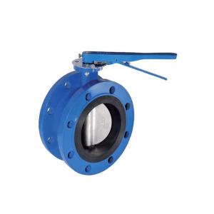 Wholesale DI Double Flanged Valve Butterfly Valve Manual Type from china suppliers
