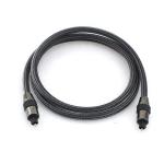 High Quality Durable Braided Fiber Optic Toslink Jack Gold Digital Spdif Optical