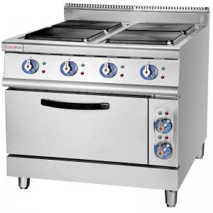Wholesale 380V-415V Voltage Electric Commercial Cooking Range with Square Hot Plate and Oven from china suppliers
