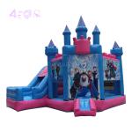 Inflatable Princess Bouncy Castles Pink Bounce House With Slide For Outdoor