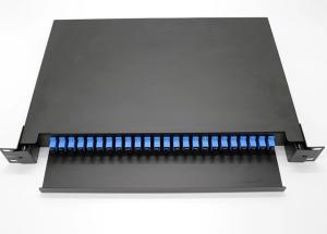 Wholesale 12 To 96 Core 1U Fiber Optic Rack Mount Type Fiber Optic FTTH Optical Fiber Patch Panel from china suppliers