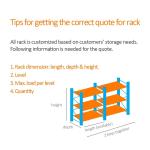 200-600kgs/level Capacity Medium Duty Steel Shelving for Industrial Storage