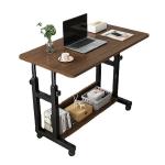 Simple Brown Wooden Coffee Standing Table for Office Work Station 80 kgs/lbs