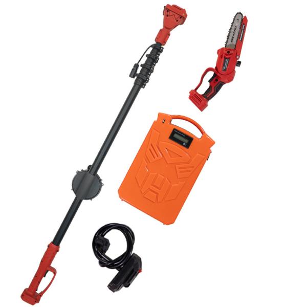 2Ah Battery Operated 10FT Electric Pole Chain Saw for Yard Maintenance Carbon