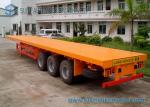 40ft Container Flatbed Semi Trailer , 3 Axles 45T Flatbed Utility Trailer