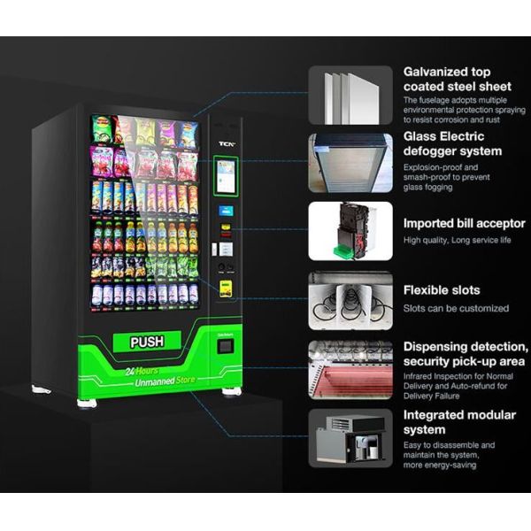 24 Hours Wifi Self Service Shop Retail Vending Machine Touchscreen Automated