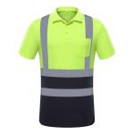 Reflective Safety Hi Vis Polo Shirt OEM breathable quick dry polyester work wear
