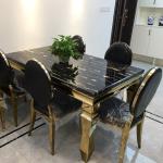 Garden Home Luxury Dining Table And Chairs 240cm 120cm 140cm 6 Seater Marble