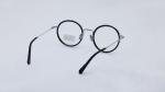 New designer idea double full rim eyeglasses titanium two tone colors fashion