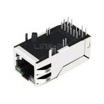 LPJK9094A9NL 10G Base-T Tab Up Single Port POE+ RJ45 Magnetic Jack Green&Yellow