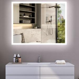 China Wall Mounted LED Bathroom Mirror Anti Fog Dimmable Adjustable Light on sale