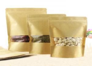 Wholesale Food Grade Stand Up Kraft Zipper Pouch Bags Customized Transparent Clear Plastic from china suppliers