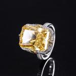 Purple / Aqua Blue / Yellow Gemstone 925 Sterling Silver Zircon Bridal
