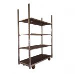 4 Castors Garden Plant Display Shelf , L1350mm Heavy Duty Plant Pot Trolley