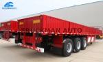60 Tons Heavy Duty Side Wall Semi Trailer Thickness 2mm Height 600mm