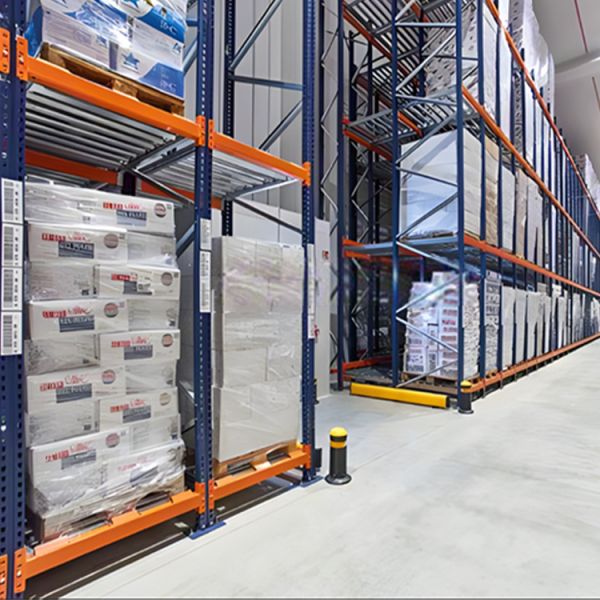 Q235B Or Q355B Steel Push Back Warehouse Racking High Density Pallet Racking 2–6 Pallets