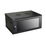 19 Inch Wall Mount Network Cabinet 4u Spcc Cold Rolled Steel Material With Fan