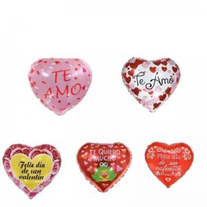 China Wholesal New Type 18 inch heart-shaped Spanish Foil Balloons Party Decoration Festival Mothers'Day Ballo on sale