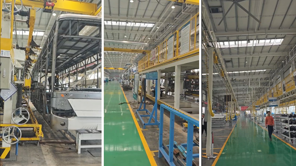 Maximum Capacity Of 70 Person Electric Bus Assembly Line For Mass Production