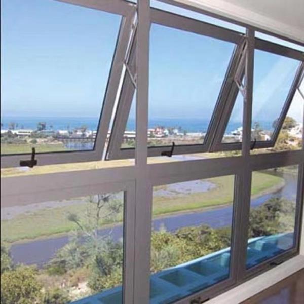 Fluorocarbon Spray Aluminum Top Hung Window With Soundproof And Insulation