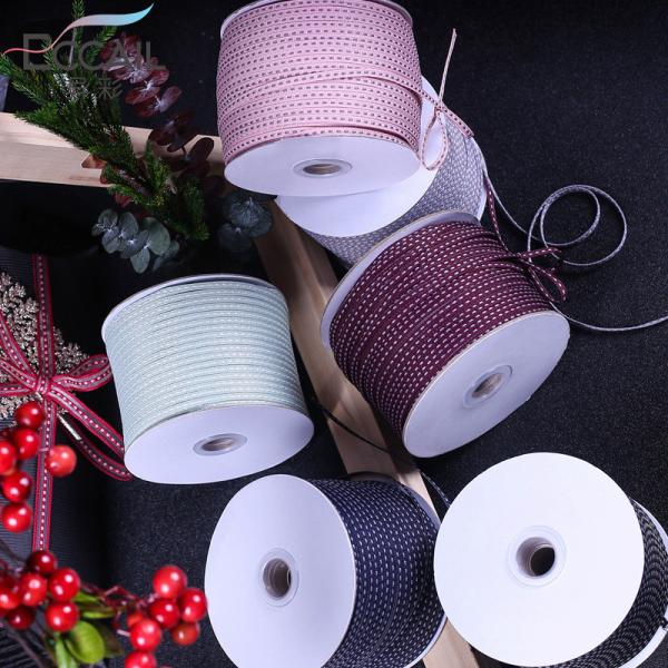 Jumping point threaded ribbon 3MM DIY hair accessories, flower packaging