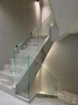 Modern Home Tempered Glass Staircase Clear Customized Size