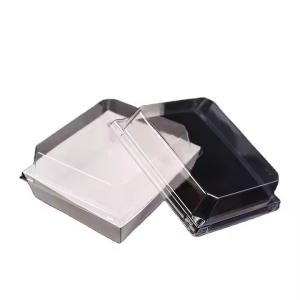 Wholesale Custom Transparent Cover Kraft Paper Fast Food Boxes for Sandwich Burger Cake Takeaway Packaging Food Container Catering from china suppliers