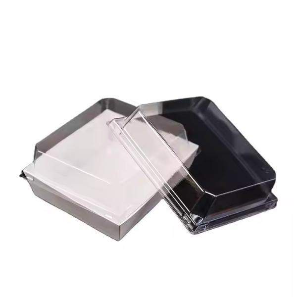 Custom Transparent Cover Kraft Paper Fast Food Boxes for Sandwich Burger Cake