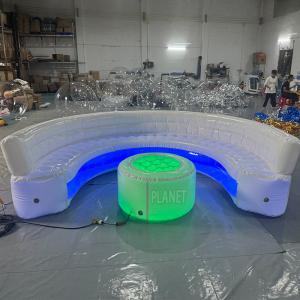 Wholesale Customized Airtight LED Inflatable Round Sofa Furniture Lounge Inflatable Sofa Chair With Table from china suppliers