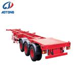 20 Feet 40 Feet Skeleton Semi Trailer for Terminal Trailer Container 30t Rim 9